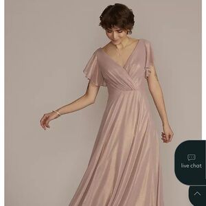 David’s bridal dress with flutter sleeve size 20